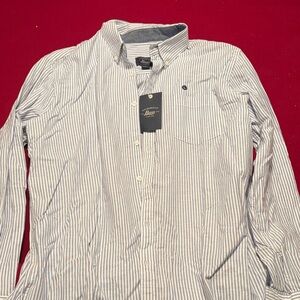 G.H. Bass & Co. Men's Classic Blue and White Striped Shirt